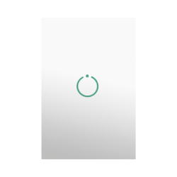 (ZWAVE) Interruptor On/Off panel táctil touch inalámbrico Zwave Plus 1 boton. Compatible con Hubitat HC8, Álula  M2M, otro 
