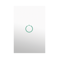 (ZWAVE) Interruptor On/Off panel táctil touch inalámbrico Zwave Plus 1 boton. No requiere cable neutro, Compatible con Hubitat HC8, Álula  M2M, otros 