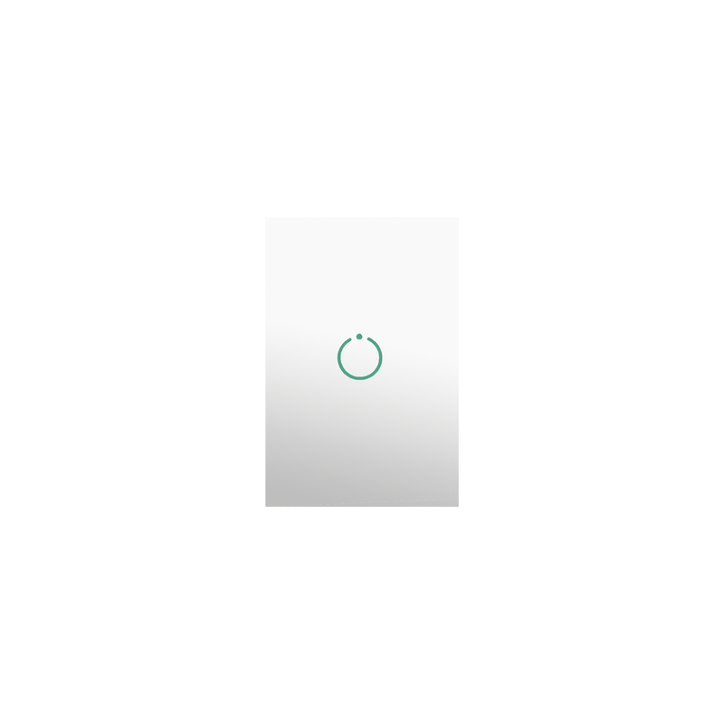 (ZWAVE) Interruptor On/Off panel táctil touch inalámbrico Zwave Plus 1 boton. No requiere cable neutro, Compatible con Hubitat HC8, Álula  M2M, otros 