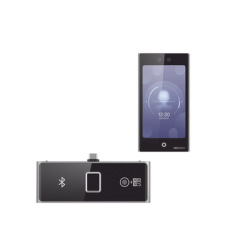 Terminal Facial Min Moe WiFi con pantalla de 7" y Lector de Huellas, Códigos QR y Bluetooth /  Exterior IP65 / 10,000 rostros y 50,000 tarjetas / Soporta módulo lector de Huella, QR y Bluetooth / HIK-IA