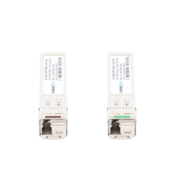 Transceptores Ópticos Industriales Bidireccionales SFP+ (Mini-Gbic) / Monomodo 1270 & 1330 nm / 10 Gbps / 10GBASE / Conector LC/UPC Simplex / DDM / Hasta 3 km / 2 Piezas