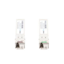Transceptores Ópticos Industriales Bidireccionales SFP+ (Mini-Gbic) / Monomodo 1270 & 1330 nm / 10 Gbps / 10GBASE / Conector LC/UPC Simplex / DDM / Hasta 5 km / 2 Piezas