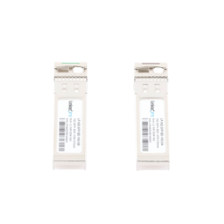 Transceptores Ópticos Industriales Bidireccionales SFP+ (Mini-Gbic) / Monomodo 1270 & 1330 nm / 10 Gbps / 10GBASE / Conector LC/UPC Simplex / DDM / Hasta 5 km / 2 Piezas