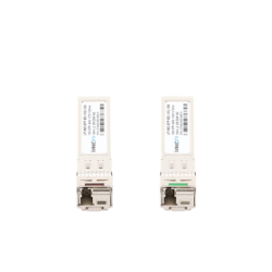 Transceptores Ópticos Industriales Bidireccionales SFP+ (Mini-Gbic) / Monomodo 1270 & 1330 nm / 10 Gbps / 10GBASE / Conector LC/UPC Simplex / DDM / Hasta 10 km / 2 Piezas