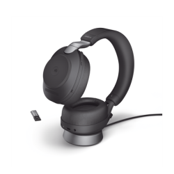 Jabra Evolve2 85, Auricular stereo versión MS con cancelación de ruido activa, dongle USB-A indicador de ocupado (Busylight)(28599-999-999)