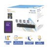 Kit TurboHD 1080p + SSD 1 TB / DVR 4 Canales / 4 Cámaras Bala ColorVu con Micrófono Integrado / Fuente de Poder / Accesorios de Instalación