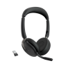 Jabra Evolve2 65 Flex, Auricular stereo versión MS, dongle USB-A con cancelación de ruido (26699-999-999) 