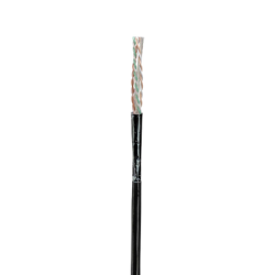 Bobina de Cable UTP de 4 Pares, Con Aislamiento de Fluoropolímero, Cat6A (23 AWG), Uso Interior/Exterior Para Entorno Ambiental de Altas Temperaturas (Hasta 125ºC) , CMP (Plenum), Color Negro, 305 m
