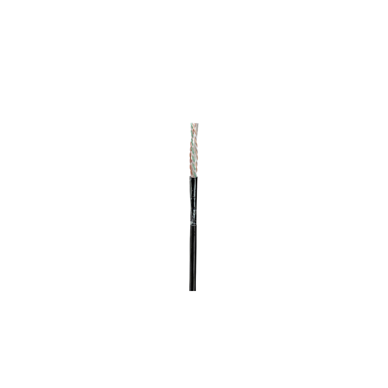 Bobina de Cable UTP de 4 Pares, Con Aislamiento de Fluoropolímero, Cat6A (23 AWG), Uso Interior/Exterior Para Entorno Ambiental de Altas Temperaturas (Hasta 125ºC) , CMP (Plenum), Color Negro, 305 m