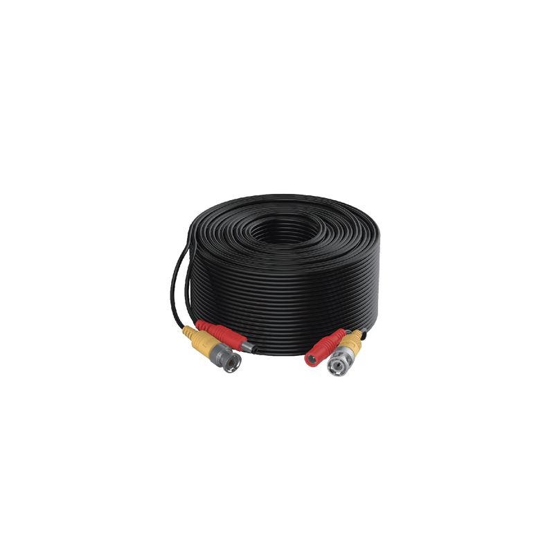 Cable Coaxial Siames (Mini RG59) + Alimentación / 20 Metros de Distancia / CCA / Soporta 1080p (2 Megapixel) hasta 4K (8 Megapixel) / Uso Interior y Exterior
