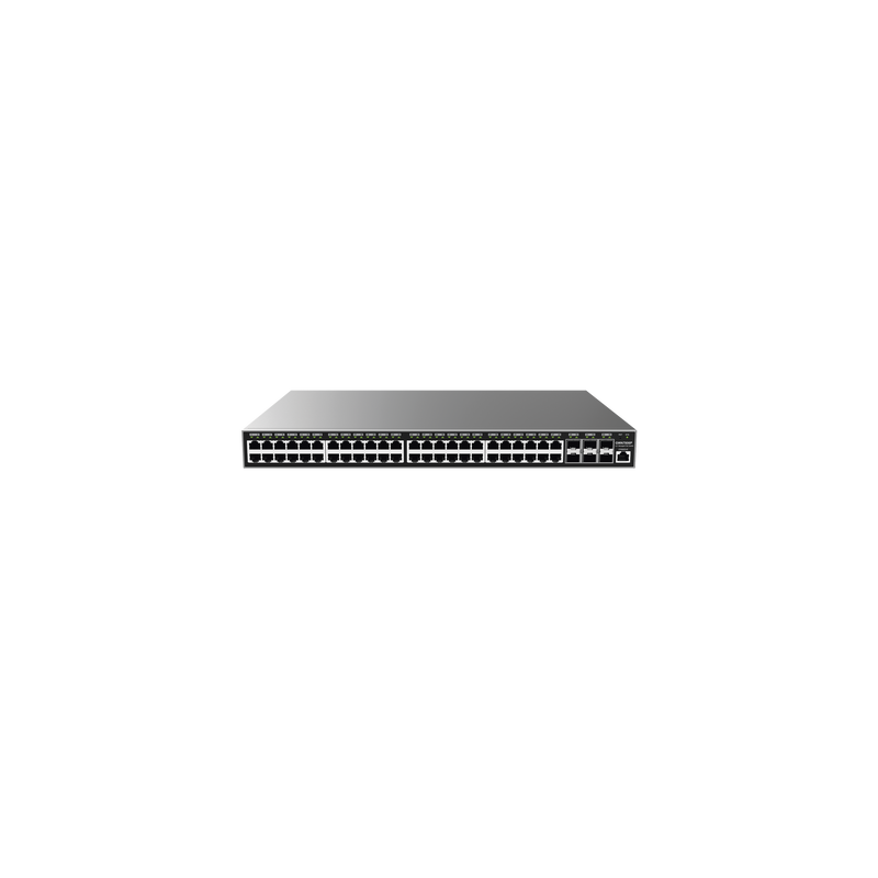 Switch Gigabit PoE+ Administrable / 48 puertos 10/100/1000 Mbps + 6 Puertos SFP+ / Hasta 400W / Compatible con GWN Cloud.