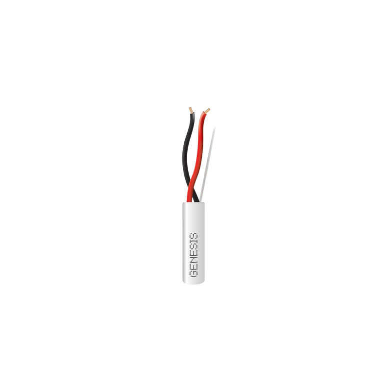 Bobina de 152 Metros de Cable / 2 x 18 AWG / Riser / Color Blanco / Para Aplicaciones en Alarmas de Intrusión, Control de Acceso, Automatización, Interfonos, TV Porteros, Audio y Voceo
