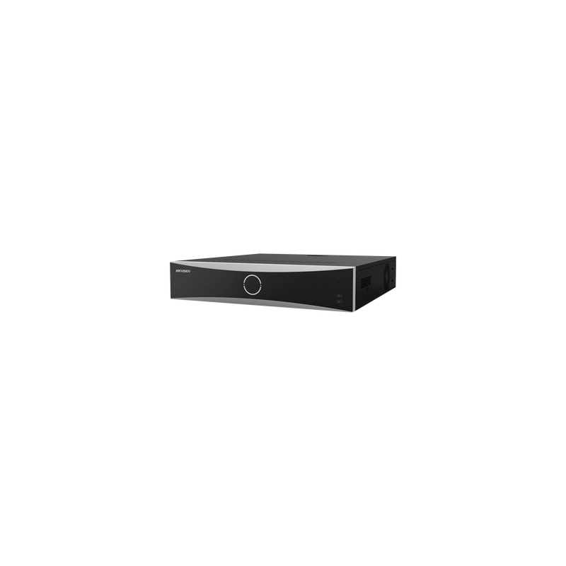 NVR 12 Megapixel (4K) / 32 Canales IP / Reconocimiento Facial / AcuSense (Evita Falsas Alarmas) / 8 Bahías de Disco Duro /  2 HDMI en 4K / Alarmas I/O