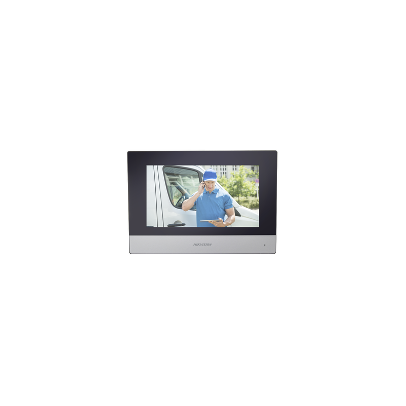 Monitor Hibrido IP WiFi Touch Screen 7" para Videoportero IP  / Vídeo en Vivo / PoE Estándar / Apertura Remota / Llamada Entre Monitores / Audio de dos vías / Policarbonato