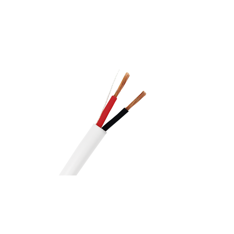 Bobina de 152 Metros / 16AWG 2 Conductores / Cable Profesional de ALTA FIDELIDAD 100% Cobre / Interior / Color Blanco / Libre de Oxígeno / Para Aplicaciones de Audio, Control de Acceso y Automatización 