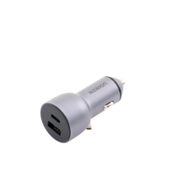 Cargador de Auto 52.5W | Puerto USB-A y USB-C | Carga Rápida | Compatible con Vehículos de 12 y 24 VCD | PD3.0 + QC3.0 | Chip Inteligente | Diseño Compacto  Mayor Eficiencia Energética | Caja de Aluminio.