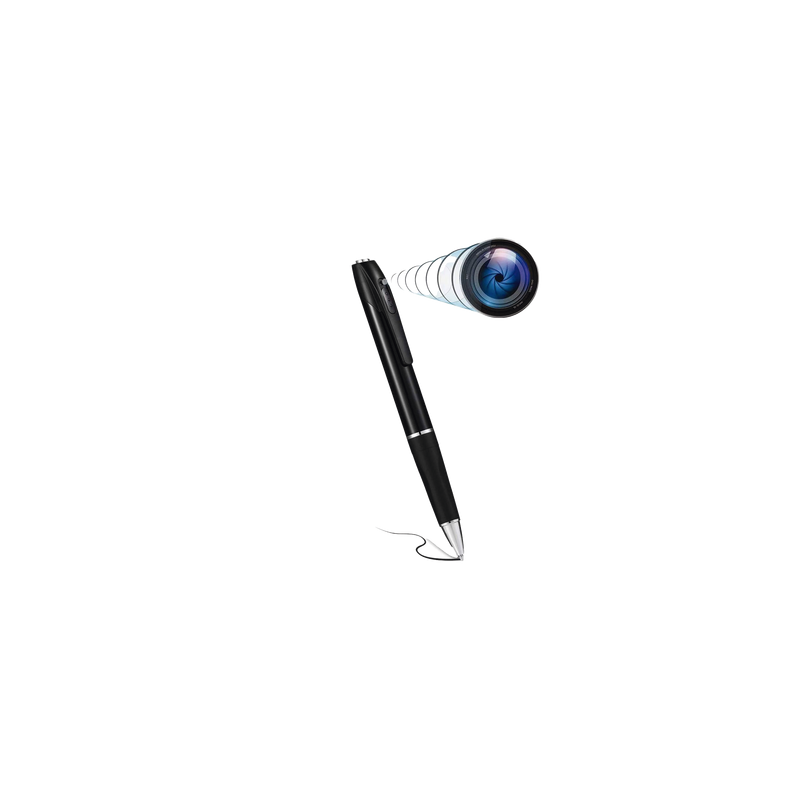 Cámara Oculta en Bolígrafo (Spyce Camera) /  Full HD / Grabación de Video y Audio / Captura de Fotos / Soporta Memoria Micro-SD de hasta 64G / Tiempo de Carga Aprox. 1 hora / Tiempo de Trabajo 120 min. / Incluye Cable de Carga. 