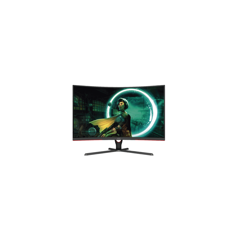 Monitor Curvo 32" WIDESCREEN GAMING W-LED VA, Resolución 1920x1080p 165Hz, con Entradas de Video HDMI / DISPLAYPORT, Bisel Ultra Delgado, Soporta VESA