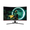 Monitor Curvo 32" WIDESCREEN GAMING W-LED VA, Resolución 1920x1080p 165Hz, con Entradas de Video HDMI / DISPLAYPORT, Bisel Ultra Delgado, Soporta VESA