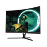 Monitor Curvo 32" WIDESCREEN GAMING W-LED VA, Resolución 1920x1080p 165Hz, con Entradas de Video HDMI / DISPLAYPORT, Bisel Ultra Delgado, Soporta VESA