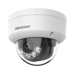 [Dual Light] Domo IP 8 Megapixel (4K) / Lente 2.8 mm / 30 mts IR + 30 mts Luz Blanca / Micrófono Integrado / Antivandálico IK08 / ACUSENSE Lite / Exterior IP67 / H.265 / PoE / Micro SD
