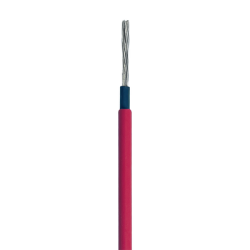 Cable Fotovoltaico Rojo / Cobre Estañado / 6 mm² (10 AWG) / 2000V / Rollo 100m / UL 4703 y TUV