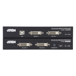Extensor KVM | HDBaseT™ | 2.0 DVI dual display USB |  1920 x 1200 a 100m