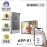 Videoportero IP Conexión a 2 Hilos / Con Monitor Wi-Fi para Interior / Frente de Calle  IP65 Uso En Exterior Debe Tener Protección / Cámara 3 Megapíxel / Llamada a la App / Apertura remota  / Soporta 2 Puertas / Ranura para Mic