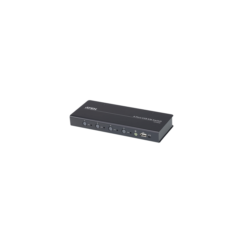 Switch KM USB| 4 Puertos | Boundless Switching | RS232 | Controla 4 Computadoras con 1 Teclado/Mouse 