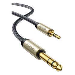 Cable Audio Estéreo 3.5mm (1/8") TRS a 6.35mm (1/4") TS / 5 Metros / Audio de Hi-Fi / Trenza de Nylon / Blindaje Múltiple / Caja de Aleación Zinc / Núcleo de Cobre Puro / Compatibilidad Universal