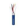 Bobina de 305 Metros de Cable 3 x 18 AWG / Plenum / BLINDADO / Tipo FPLP, CMP, CL3P / Color Azul / Para Aplicaciones en Sistemas de Seguridad, Audio, Control y otras Aplicaciones
