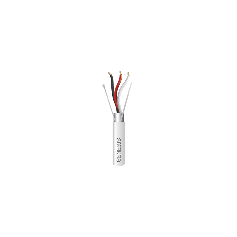 Bobina de 305 Metros de Cable 3 x 18 AWG / Plenum / BLINDADO / Tipo FPLP, CMP, CL3P / Color Natural / Para Aplicaciones en Sistemas de Seguridad, Audio, Control y otras Aplicaciones