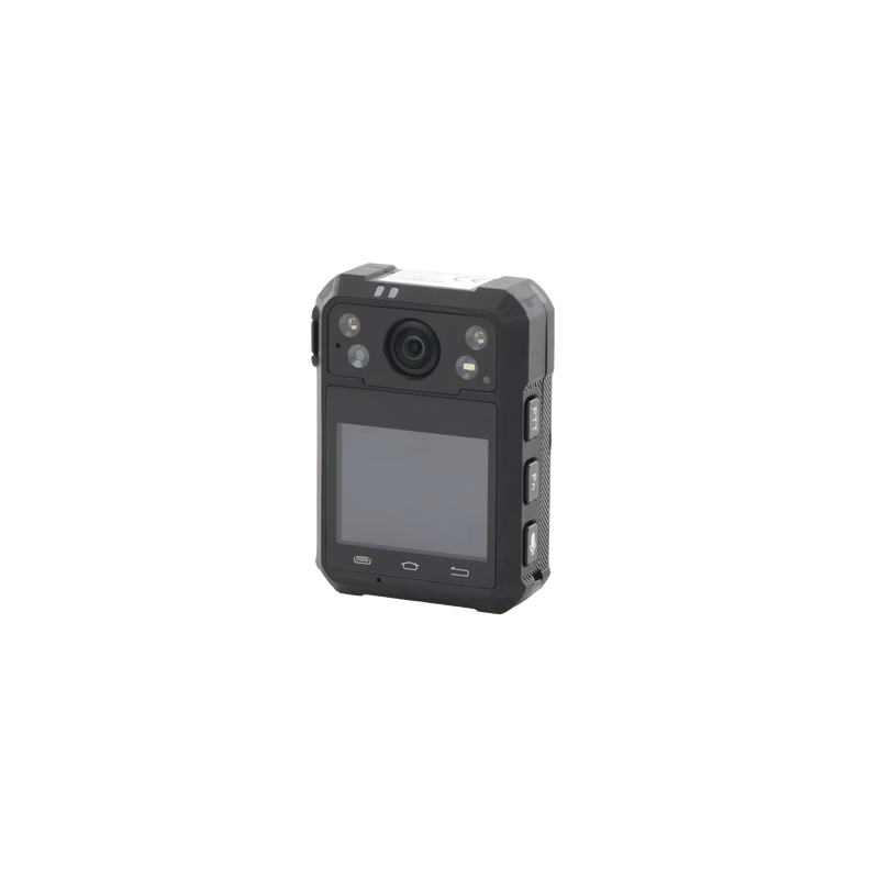 Body Camera Portátil / Grabación a 1920 × 1080p / Pantalla Frontal 1.77" TFT / Conexión Remota 4G / WiFi / GPS / Fotos de Hasta 40 Megapixel / IP68 / H.265 / 128 GB de Almacenamiento / Microfono Integrado