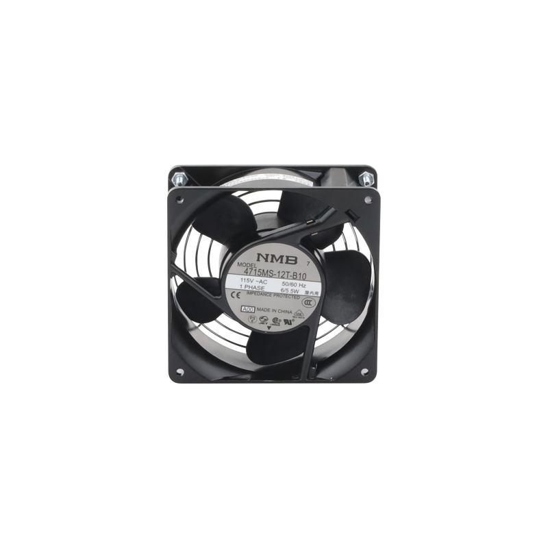 Ventilador Axial Compacto, de 4 Pulgadas, 49 CFM, 115 Vca, De Acero, Color Negro