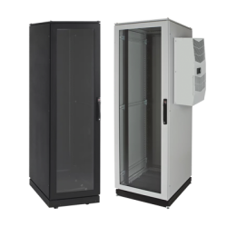 Gabinete de Telecomunicaciones ProLine V/D, 700 mm de Ancho, 800 mm de Profundidad, Compatible Con Aire Acondicionado Tipo G28, 42 UR, Color Gris Claro