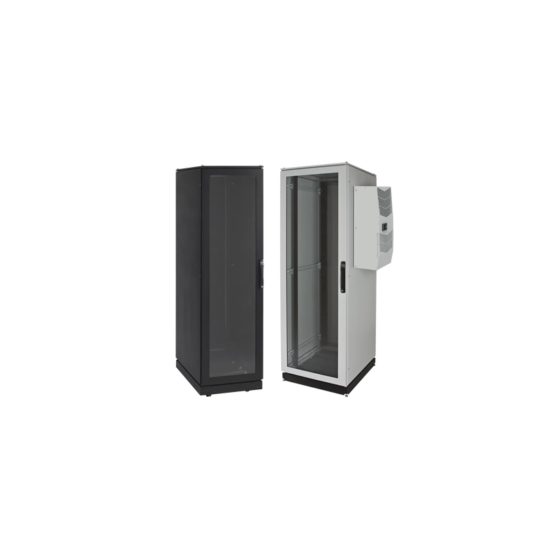 Gabinete de Telecomunicaciones ProLine V/D, 700 mm de Ancho, 800 mm de Profundidad, Compatible Con Aire Acondicionado Tipo G28, 42 UR, Color Gris Claro