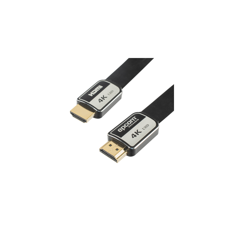 Cable HDMI de 3m | Alta Definición | Version 2.0 | Alta velocidad 18Gbps | 4K@60Hz | Conectores Chapados en Oro | Tipo Plano