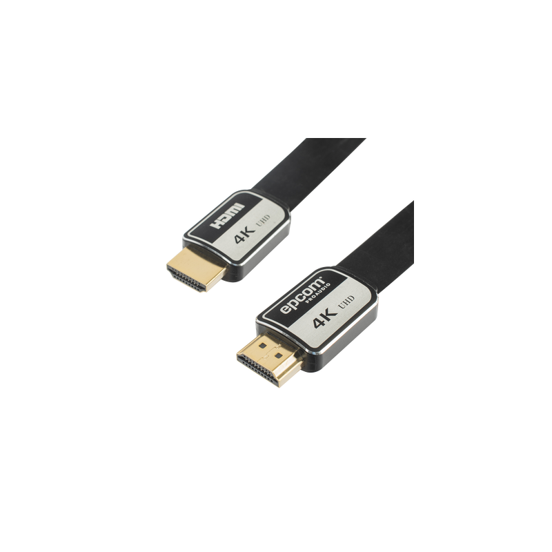 Cable HDMI de 5m | Alta Definición | Version 2.0 | Alta velocidad 18Gbps | 4K@60Hz | Conectores Chapados en Oro | Tipo Plano