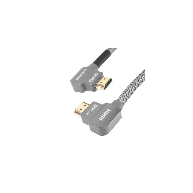 Cable HDMI Angulo 90º| 2m | Alta Definición | Version 2.0 | Alta velocidad 18Gbps | 4K@60Hz | 