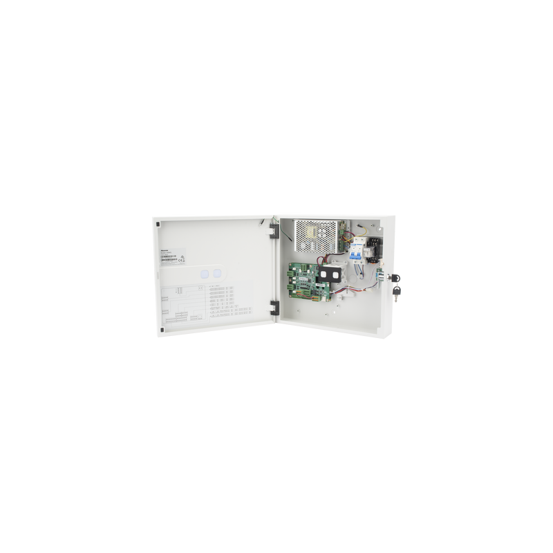 Controlador de Acceso para 4 puertas / Administrable 100 % en la Nube / Compatible con Teclado Wiegand de Terceros / PIN para visitas desde la APP / Capacidad de batería de respaldo / Función de  Anti-Passback / 50,000 Tarjetas