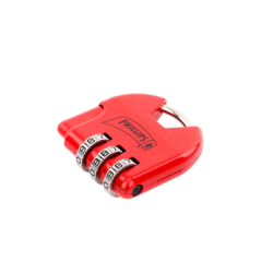 Candado de Combinación Ajustable / No Requiere Llave / Color Rojo.