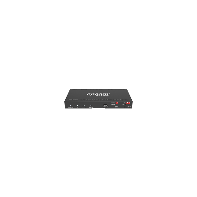 Splitter HDMI 1x2 | 4K@60Hz | Extractor de Audio | Down Scaler | HDR  4:4:4 | EDID | 18Gbps