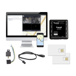 Kit de Localizador Vehicular 2G y 4G/ Rastreo / Conducción eficiente / Deteccion de Jammer / Registro de conductores / Relay + Botón de pánico + EPCOMGPSANUAL + SIM500MB2Y 