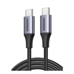 Cable USB-C a USB-C | 2 Metros | Potencia de Carga 240W | 48V/5A | PD3.1 /3.0 | 480 Mbps | Chip E-Market | Carcasa de Aluminio | Nylon Trenzado.