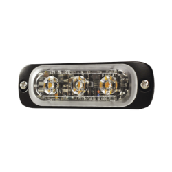 Luz Auxiliar de 3 LED, Azul, SAE, 12-24 Vcd, Lente transparente