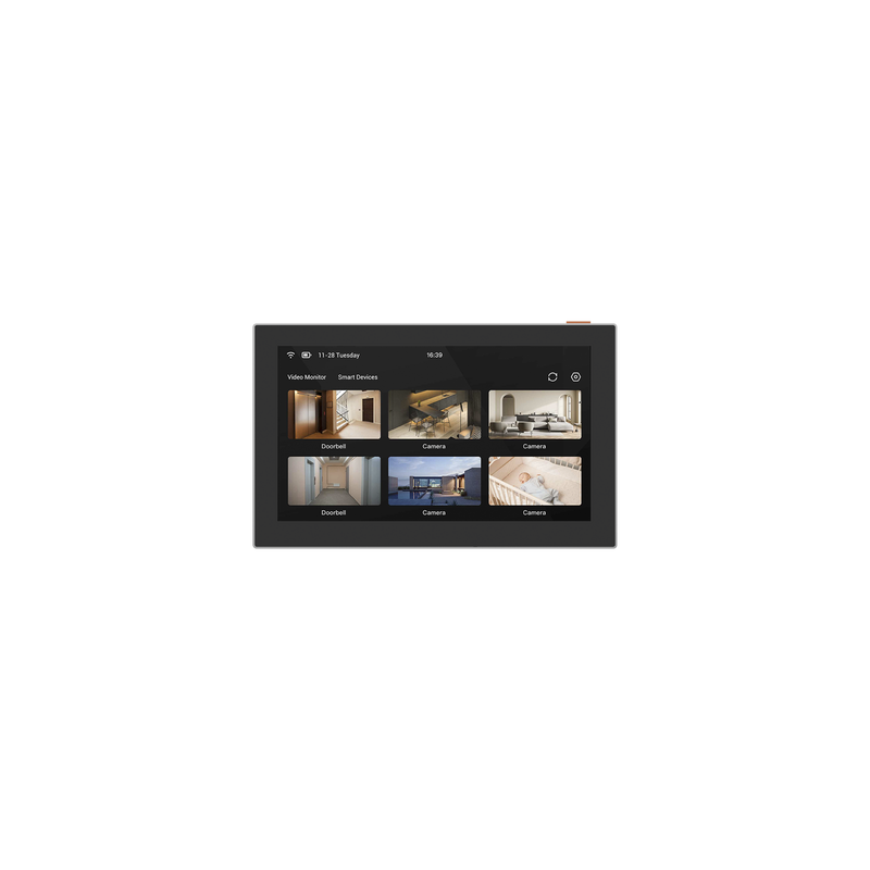 Pantalla Inalámbrica / Con Batería Recargable 4600mAh / Wi-Fi / Ideal Para Escritorio o Pared  / Vista en Vivo de Cámaras EZVIZ / Compatible con Videoportero CS-HP7  para ver Cámara y Apertura Remota  / Audio de Dos Vías