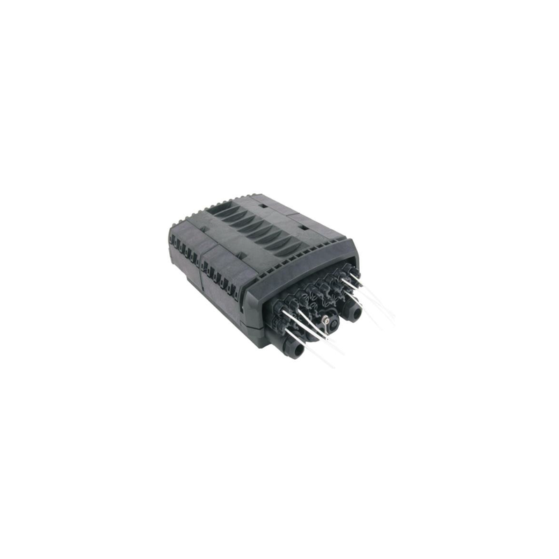 Caja de Distribución de Fibra Óptica para 24 Empalmes con 16 Acopladores SC/APC. Enterrado Directo, IP68, Splitter 1x8 Incluido con Conectores SC/APC