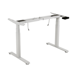 Base de Escritorio Motorizado Profesional / Altura Ajustable 60-125cm / Estructura Estable / Funcionamiento Suave / 3 Preset de Posiciones / Color Blanco / Soporta hasta 100Kg de carga 