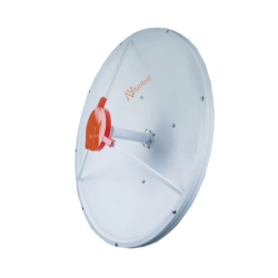 Antena de parabola profunda, blindada, con supresión al ruido de 3 ft, 4.5-5.5 GHz, Ganancia 34 dBi con SLANT de 45 ° y 90 °, ideal para hasta 60 km, Conectores N-hembra, montaje.