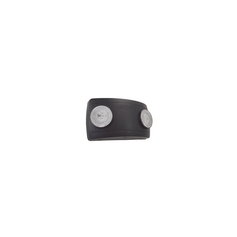 Luz de Emergencia Dual LED ultra compacta/150 lúmenes/Luz fría/Batería de Respaldo Incluida/Botón de test / Color Negro